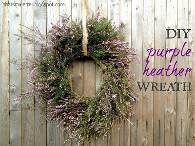 diy purple heather wreath