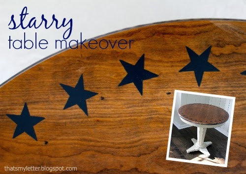 diy round game table with handpaint star pattern