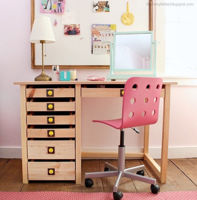 bedroom desk with drawers