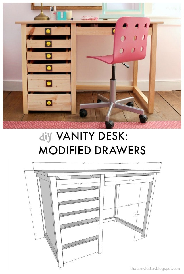 diy vanity desk free plans