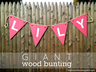 diy giant wood bunting scrap wood