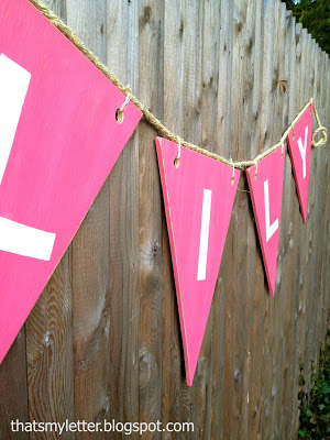 diy personalized giant wood bunting