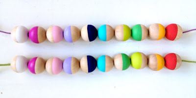 painted wood beads for neacklace