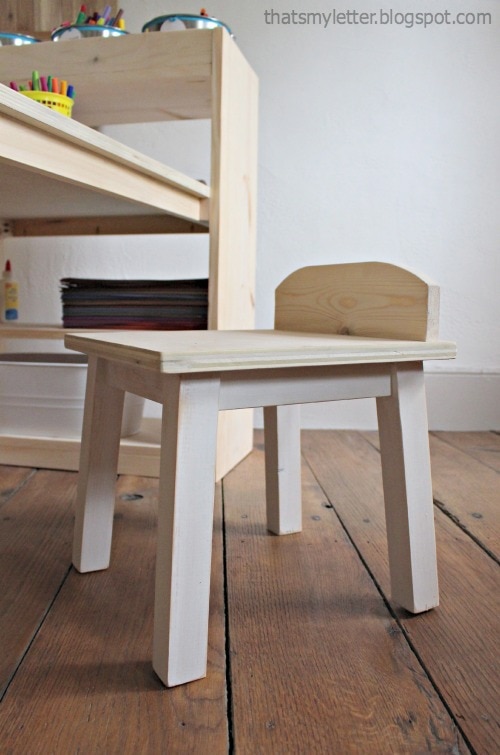 DIY Kids Art Center Worktable with Storage Shelves - Jaime Costiglio