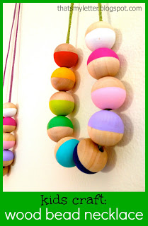 kids craft wood bead necklace