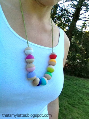 wood bead necklace for Mother's Day