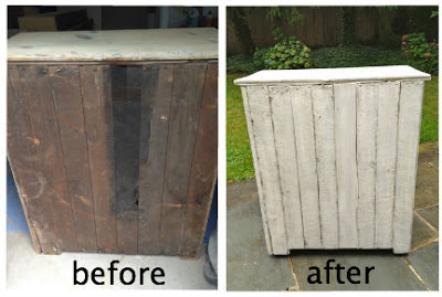 vintage storage cabinet back before and after