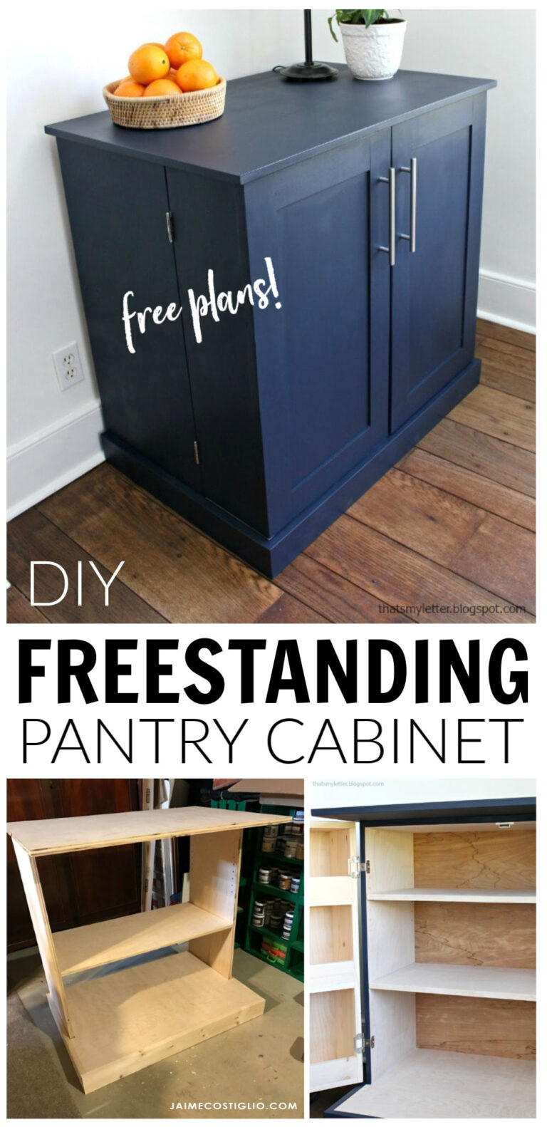 DIY Freestanding Kitchen Pantry Jaime Costiglio