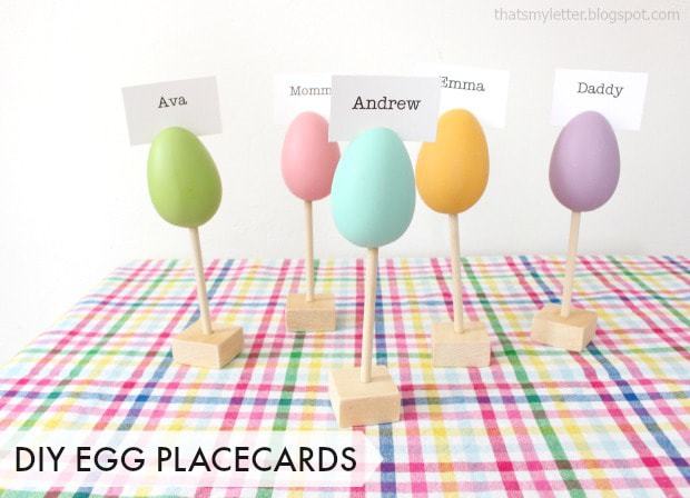 Tutorial to make egg place card holders