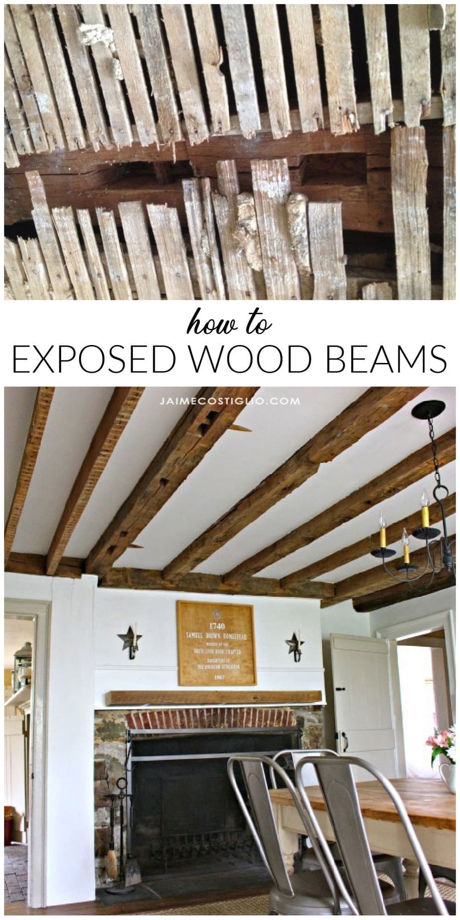 exposed wood beams