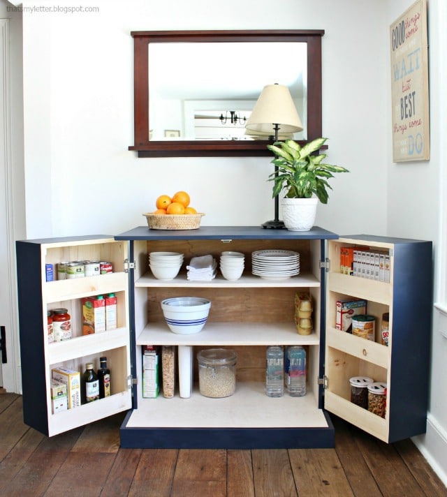 Diy Freestanding Kitchen Pantry Cabinet, Freestanding Pantry Cabinet