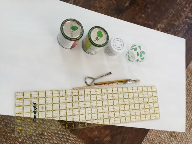 supplies to make a large gingham painting