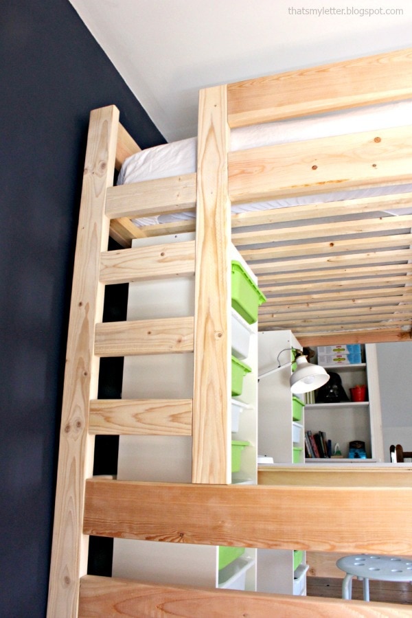 loft bed ladder built in