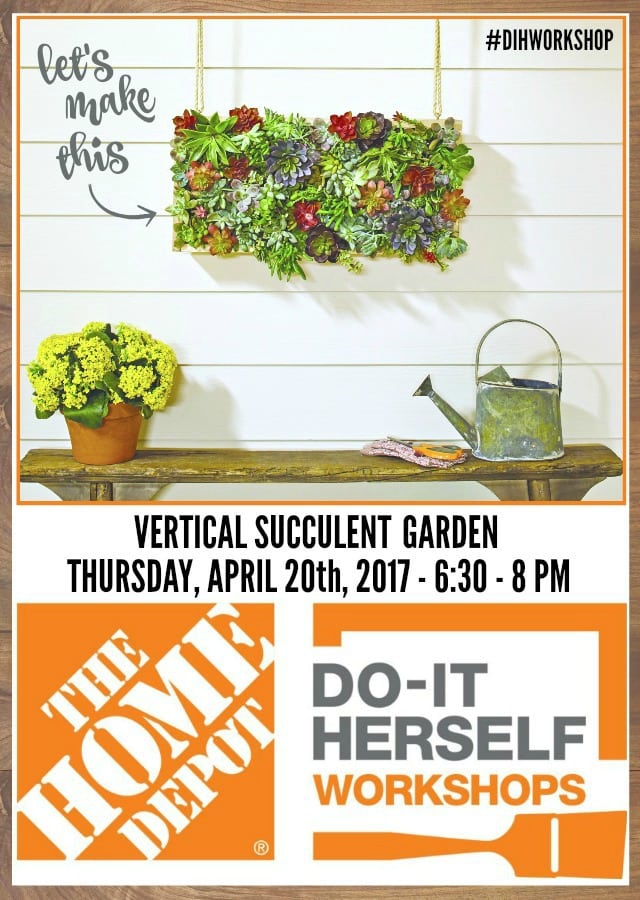 Vertical Succulent Garden DIH Workshop at The Home Depot