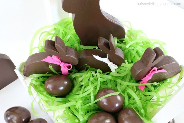 faux chocolate easter basket treats