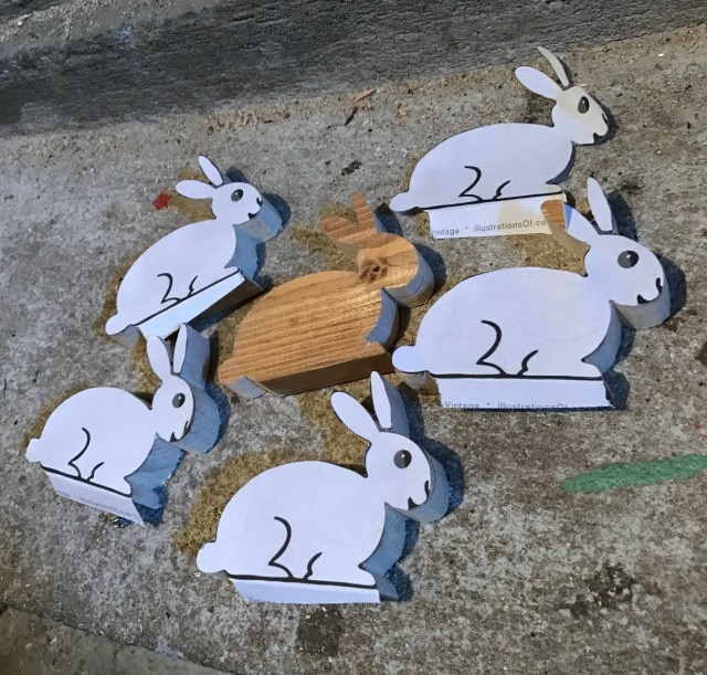 wood bunnies cut on bladerunner