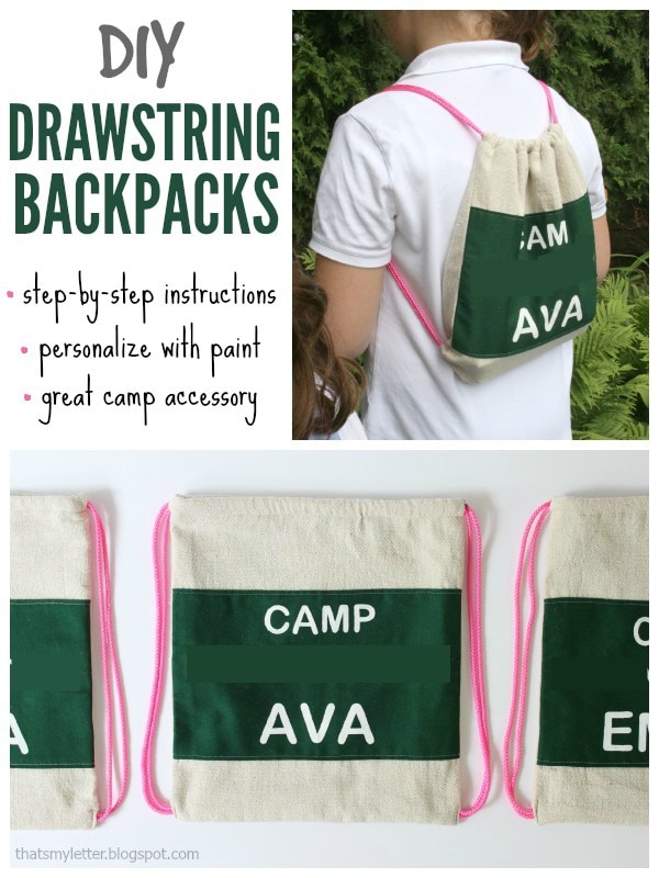 diy drawstring backpacks