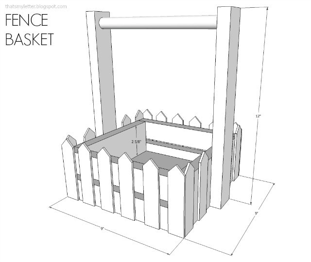 fence style basket free plans