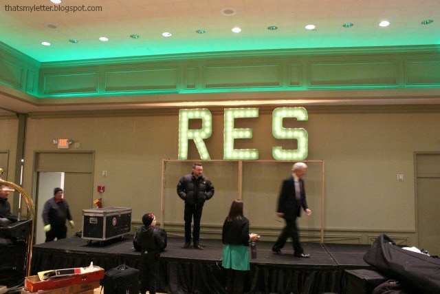diy giant marquee letters for ballroom space