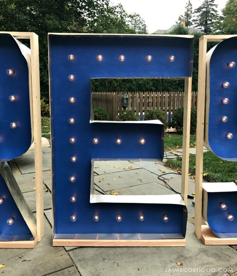 DIY Giant Marquee Letters - Jaime Costiglio