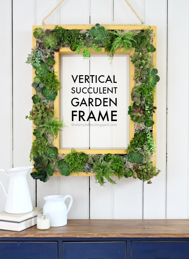 diy vertical succulent garden frame