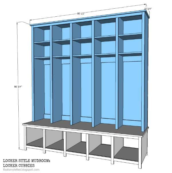Locker Style Mudroom: Locker Cubbies - Jaime Costiglio