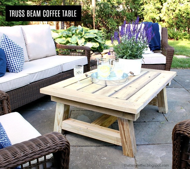 Diy Truss Beam Coffee Table Free Plans, How To Build A Outdoor Coffee Table