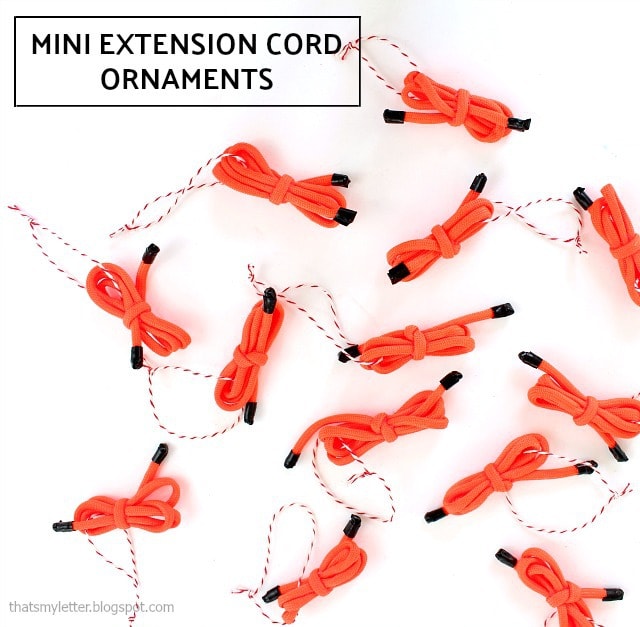 mini extension cord ornament