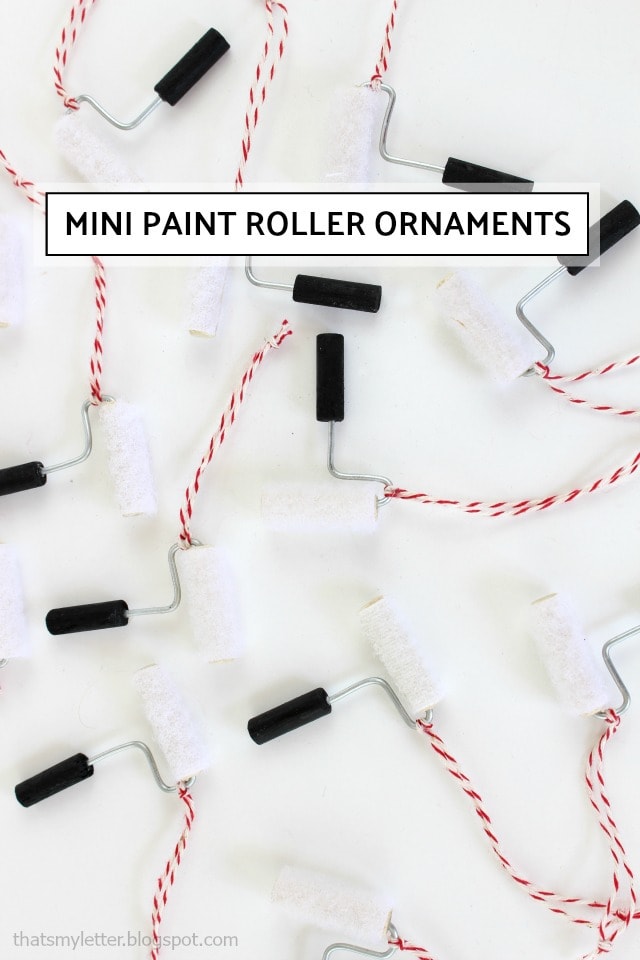 mini paint roller ornaments