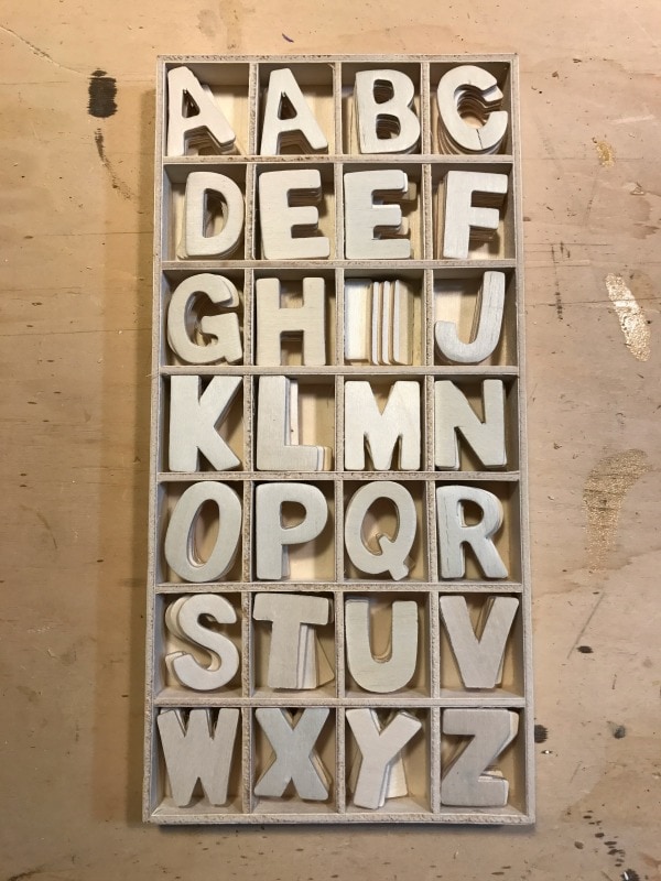 mini wood punch letters