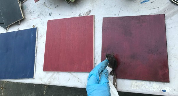 applying stain over paint