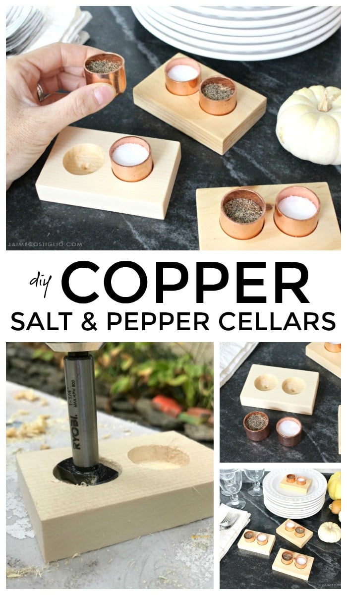 diy copper salt and pepper cellars 