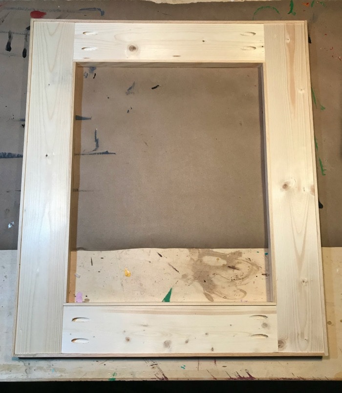 paint stick frame step 1