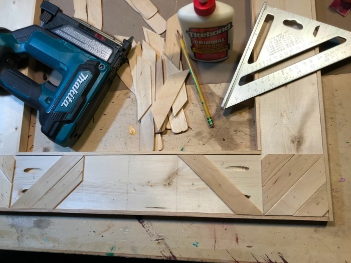 paint stick frame step 3