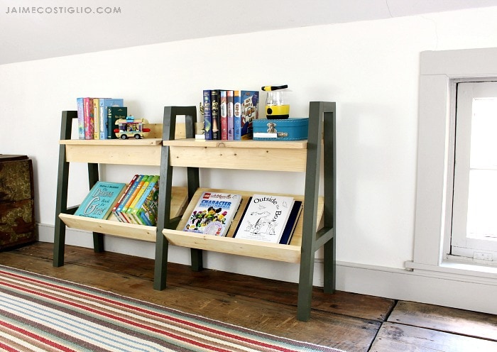 5. DIY Midcentury Modern Bookshelf: