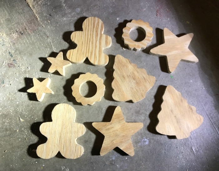 wood cut out cookies