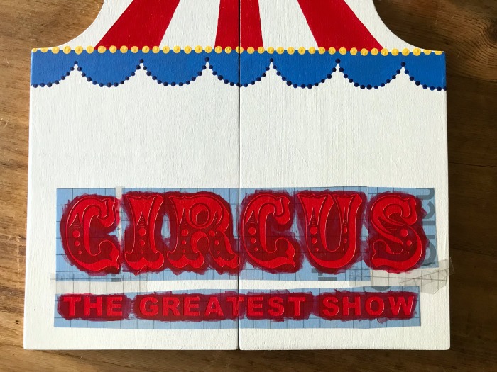 circus painted stencil