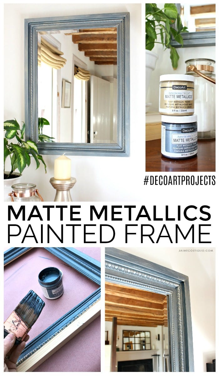 matte metallics painted frame