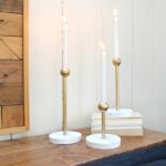 DIY Brass and Marble Candleholders
