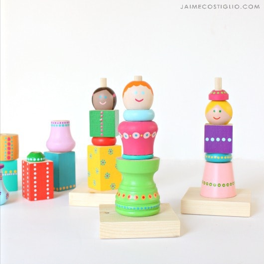 DIY Mix & Match Wood People - Jaime Costiglio