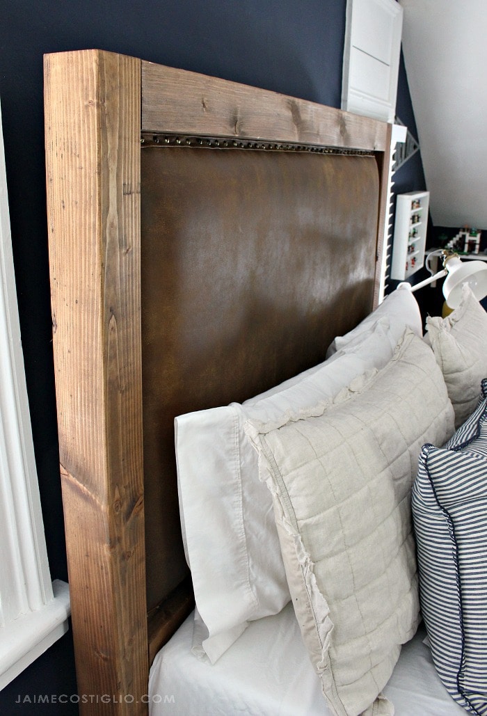 Leather Upholstered Headboard Tutorial, Leather Upholstered Headboards