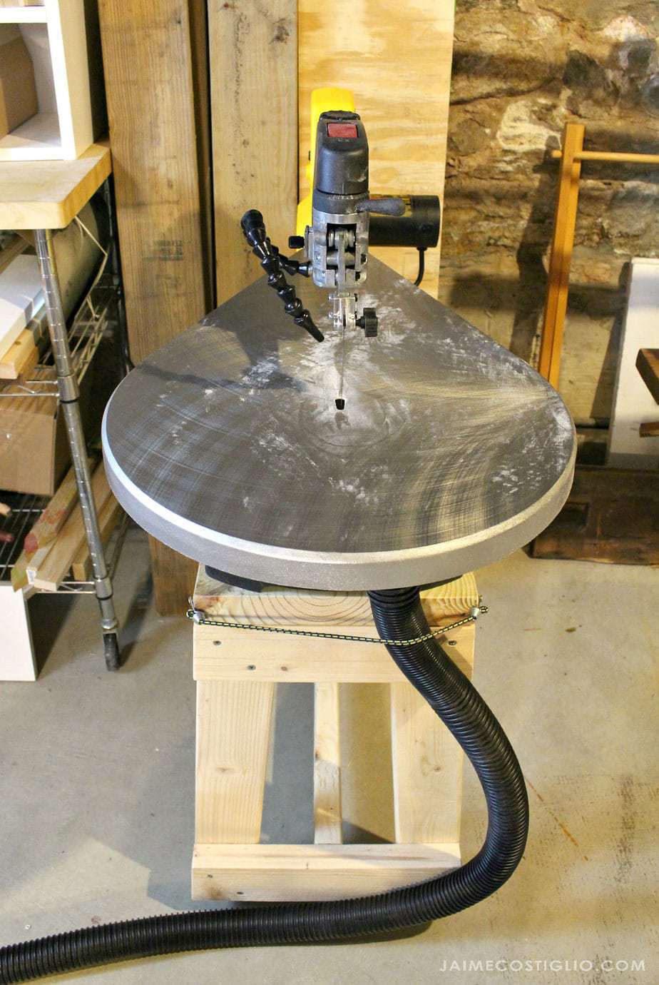 scroll saw stand front view