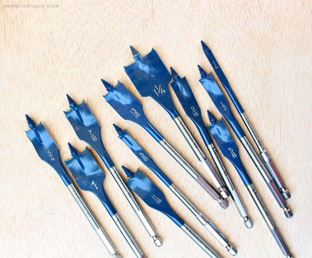 bosch spade bits with labels