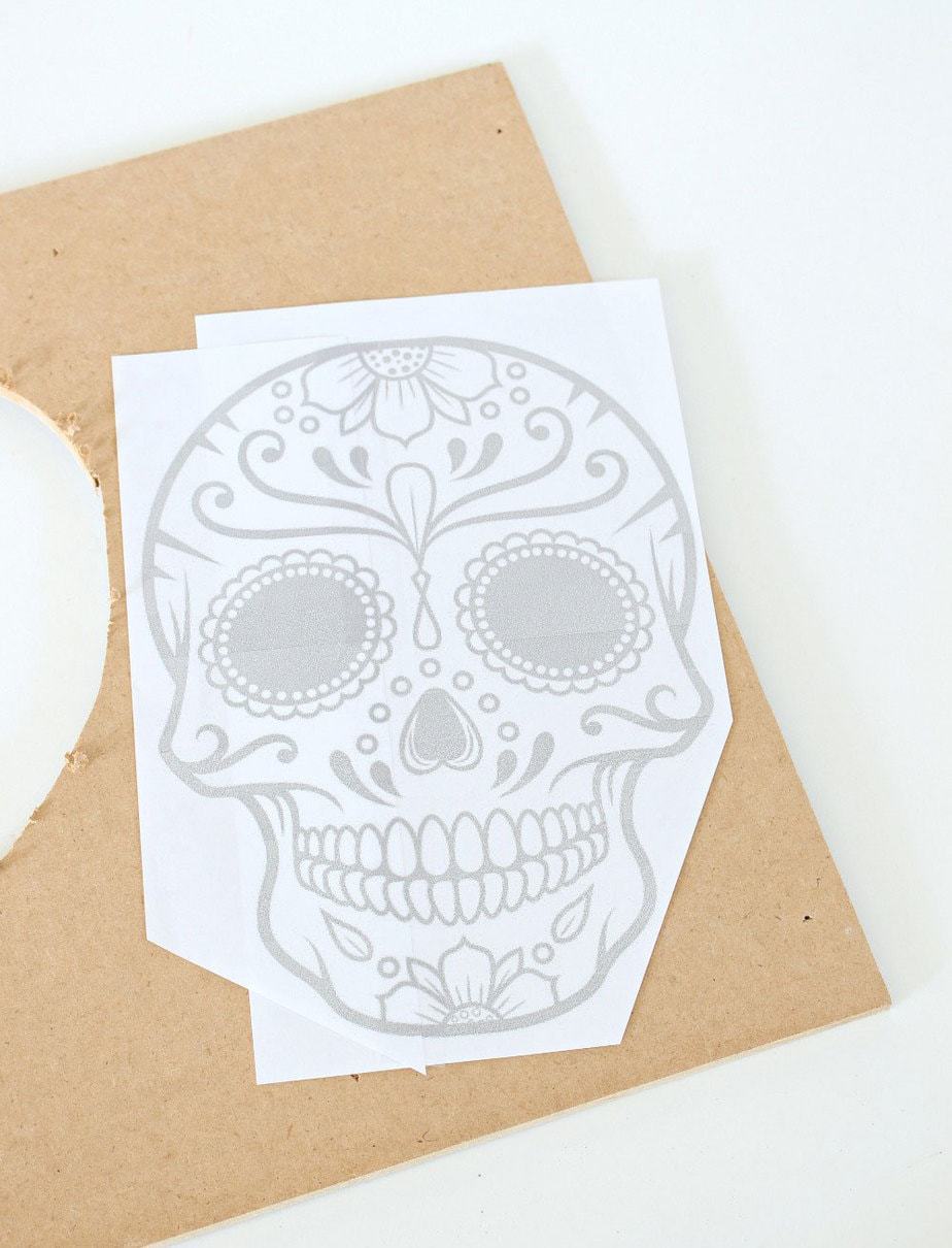printed sugar skull pattern with mdf