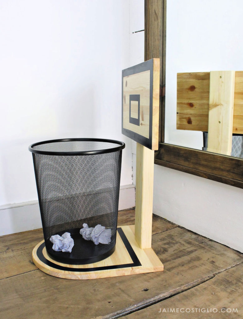 DIY Basketball Hoop Trash Can Jaime Costiglio