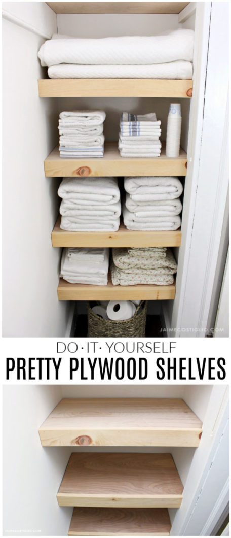 Easy Pretty Plywood Shelves - Jaime Costiglio