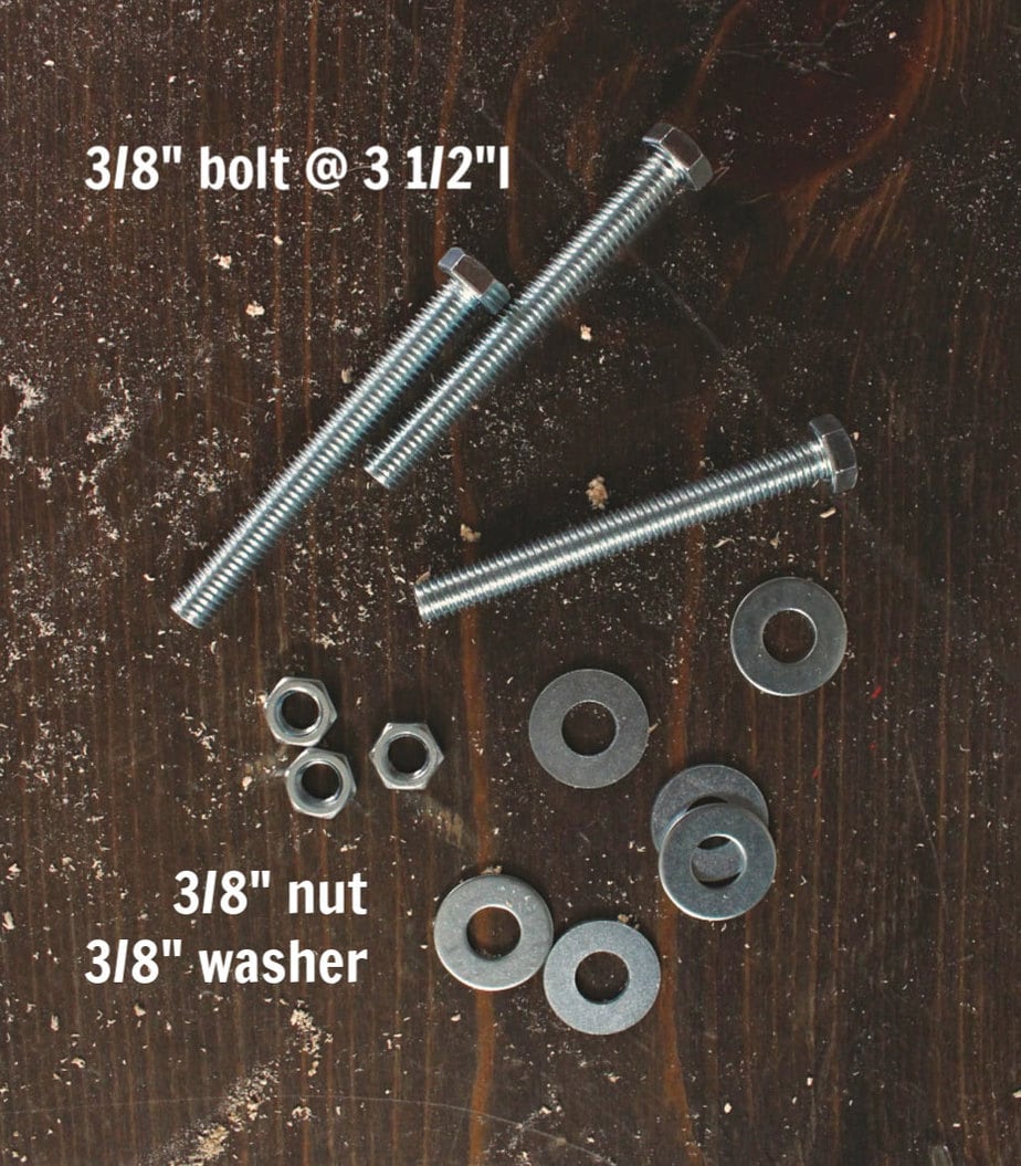 hardware detail for wall assembly