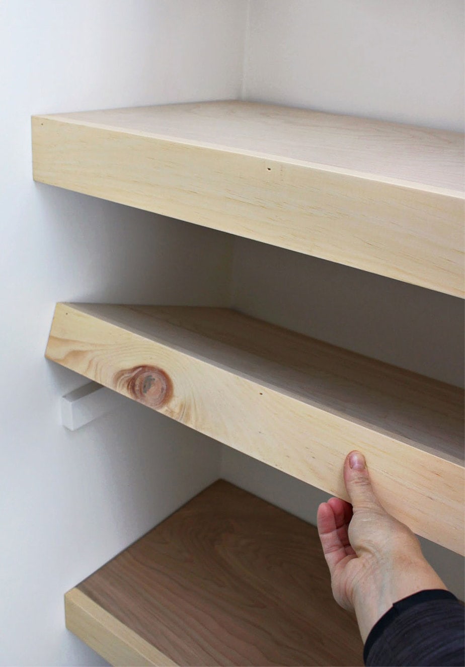 plywood shelves removeable
