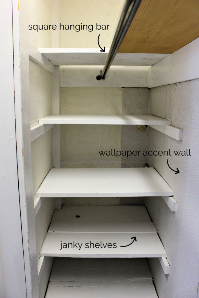 linen closet shelf height