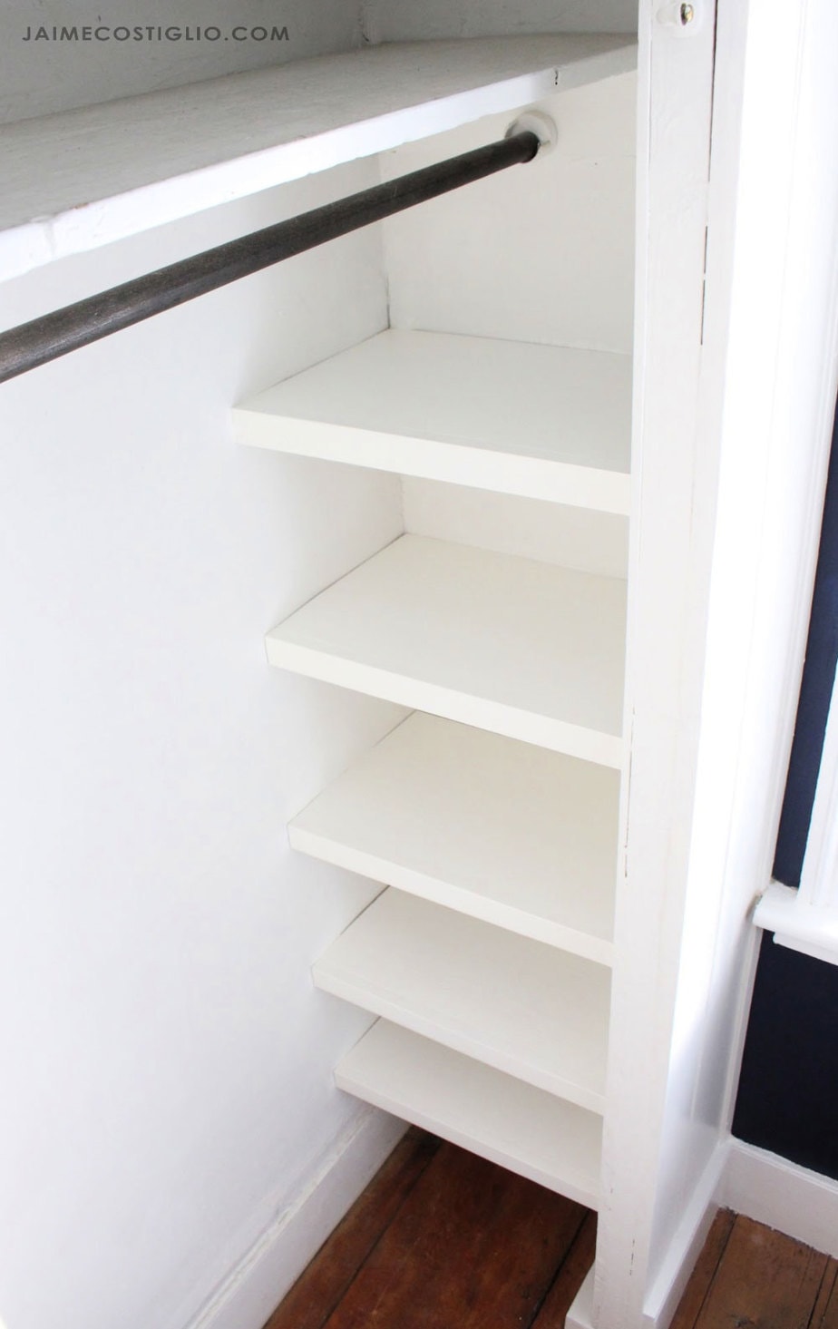 Easy Closet Shelves Jaime Costiglio, How To Build Storage Shelves In Closet